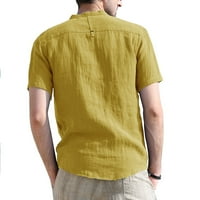 Zrbywb Trendy ličnosti Muške majice Muškarci i ljetni košulja Ležerne prilike pamučne posteljine TOTL