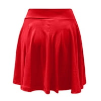 Xiuh Ženske slojevito slojevi boje mini suknja Ženska olovka tanka nagnuta suknja s kratkom suklom Skirt