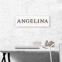Angelina Girls Naziv sobe Dekor platna Art Print - Veličina: 36 12