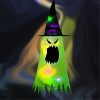 Vrt ukras užaren Halloween praznični LED svjetla Vještica šešir svjetiljke Privjesak za kućne ukrase