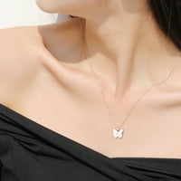 Zlatna početna ogrlica za žene djevojke Daintty 14K pozlaćena početna ogrlica za leptir za žene djevojke