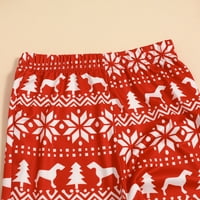 Dječaci djevojke hlače božićni stil djece modne casual pantalone Kućne pantalone crvene 5- godine