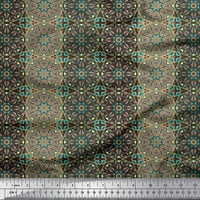 Soimoi pamučna kambrička tkanina Stripe i mandala kaleidoskop Ispis tkanina sa dvorištem široko