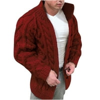 Elaililye modni džemper čvrsti jeseni zimski vrhovi čišćenje vunene džempere za muškarce dugih rukava