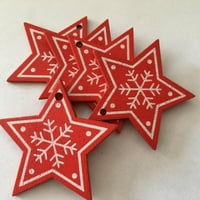 Naiyafly Božićni drveni pokloni PCAK Love Heart Star Tree Viseći znakovi Božićno drvce Viseći dekor