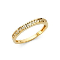 Jewels 14k žuti zlatni prsten Kubični cirkonijski CZ godišnjica vjenčanica veličine 7