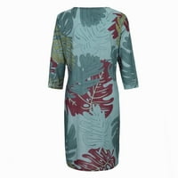 Luiyenes veličina Ženska casual haljina modni prsluk posteljina V-izrez cvjetni print bez rukava plus