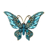 Leptiri oblikuju veliki rever Pin božićni rhinestone sjajni broš snimak za čar
