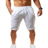 Hirigin muškarci Sportske čvrste boje pete hlače, casual petine hlače sa džepom