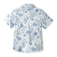 Dječakov gumb s kratkim rukavima niz havajska silaz Aloha majica 5-6Y