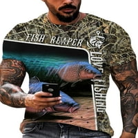 Avamo muns comfy slim Fit majica 3D tiskani casual pulover Crew Crt Skraćena ljetna bluza