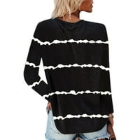 Božićne majice za žene dugih rukava plus veličina ženska traka za blube za pulover Ležerne prilike Ležerne