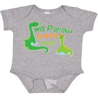 Inktastic moj papaw voli me dinosaur poklon baby bodysuit