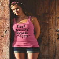 Ne brinite plaža Happy Racerback Rezervoar za žene -Image by Shutterstock, ženska XX-velika