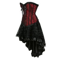 Korzarska haljina plus veličina Masquerade Gothic Brocade Čipka Gothic Bustier Suktion set kostim