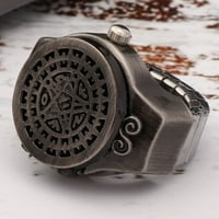 Haofy Ring Watch, Kvarcni sat prstena, Prsten za prste, Prsten Prsten Flip-up Cunt Curct Cuntct Ring