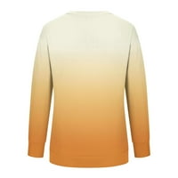 Airpow Ženske vrhove Trendy Women dugih rukava Ležerne majice Print okrugli vrat Duks pulover Loose