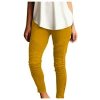 Teretne pantalone za žene Dressy Ležerne prilike velike modne modne tanko učvršćuju čvrstu boju elastična