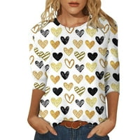 Majice za žene zaljubljene košulju Love majica Ispis Tree Thirkiny Grafički grafički tee vrhovi jesenja