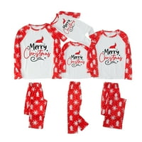 Uklapanje božićne pidžame za obitelj, odmor PJS za žene Muška djeca, Odmor Slatka tiskana Loungewear