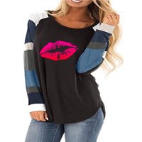Ženska majica za vrat iz vrata s dugim rukavima Ležerne prilike LOASE Bluze Ležerne prilike