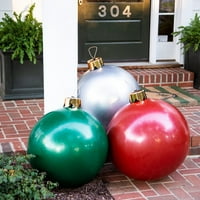 Postavite igračke na udaljenosti na otvorenom jednostavnim za naduvavanje svijetlih kuglica za ukrašavanje Xmas Ornament za vrt