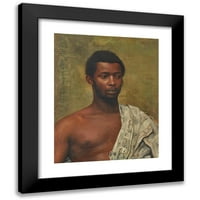 Franz Von Matsch Crni moderni uokvireni muzej umjetnički print pod nazivom - portret afričkog čovjeka