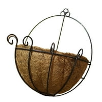 Metalni viseći sadnica kokosa kolica okrugla čelična žica držač biljnog držača kockica viseći saksije za cvijeće unutarnje košare na otvorenom