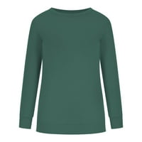 DNDKilg pulover majica Žene ravnice s dugim rukavima Duks lagana posada Slatke vrhove za žene Trendy
