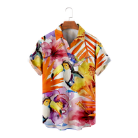 Cvijeće Flamingo Havaii Havajska košulja za muškarce Dječaci 3D crtani film Dječji majica za mušku bluzu