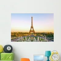 Eiffelov kula zalazak sunca Paris zidni muralni zidni zidni vile i pastic grafički WM197834