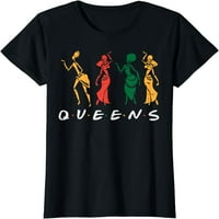 Crne kraljice Afričke američke žene KENTE MELANIN Girls Gift Majica