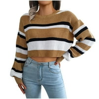Pad džemperi moderni fit džemper pulover za odmor izrez Womens džemperi Cardigan Khaki l