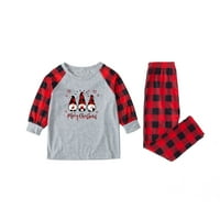 Porodično podudaranje pidžama postavljeno božićno roditeljsko dečje toplo božićno odijelo tiskano kućna