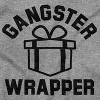 Božićni prikazuje gangster omotač ženska sitna majica V-izrez Brisco brendovi x