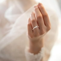 Nakit za vuču za žene Angažovanje okrugle rez Zirkone Žene vjenčani prstenovi nakit za žene Full Diamond
