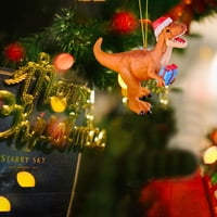 za privjesak za zrcalo Dinosaur Božićni ukras Privjesak ukrasi Božićni kućni dekor Viseći vrata sa svjetlima