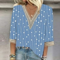 Ljetne ženske košulje Ženska majica Bluza Ležerne prilike Labave majice Rukovni čipke Obmilice s vrhovima