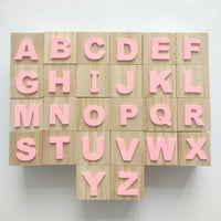 Nordijski stil abeceda - ukrasni borov drva, prenosivi engleski slovo, drveni blok, ukras za kućne kuće,