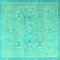 Ahgly Company Zatvoreni pravokutnik orijentalni tirkizni plavi tradicionalni prostirke, 4 '6 '