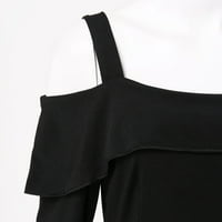 Haljine Floral Boho Plus plus za žene Vintage Camisole Ruffled dugih rukava Crni parket Maksila Dress