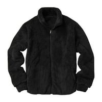Mnycxen Muns Fuzzy Sherpa jakna Ležerne prilike zimskih fleka sa ovratnikom Zip up kaput za odjeću