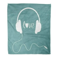 Super meko bacanje pokrivača zvučne bijele slušalice sa crtežom za crtežnica Ljubav godišnjica audio