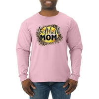 Softball mama životinjski tisak djevojka sportska muška majica dugih rukava, svijetlo ružičasta, xx-velika
