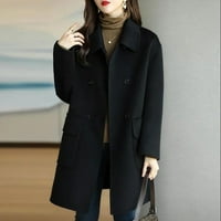 Ženski kaput s srednjim duljinama toplim Tweed Cardigani sa Plus veličine za džemperske čizme koji odgovaraju