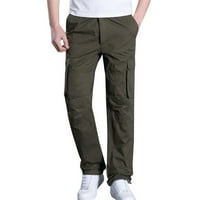 Muške hlače obložene rukom sa patentnim muškim pamučnim multi-džepnim šljokitim pamučnim hlačama, pantalone,