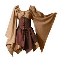 TRADICIONALNA IRSKA COSLAY haljina za žene kratke srednjovjekovne haljine plus veličina haljina s korzetom