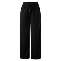 Aaiyomet pantalone za žene Comfortsoft Ecosmart Ženske otvorene dno, crne m