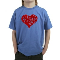 Majica za umjetnost dječaka pop umjetnosti - sve što trebate je ljubav