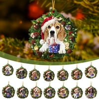 Drveno božićno stablo DIY Privjesak Oznaka Božićni ukrasi Viseći ukras poklon o